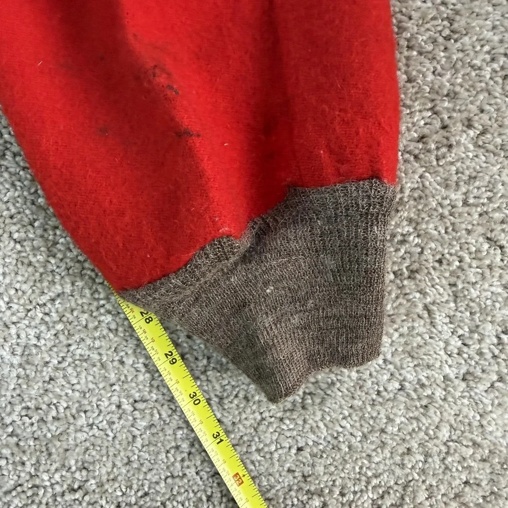 Vintage Duxbak Snow Pants Mens Medium Red Wool Lined Cuffed Winter Workwear